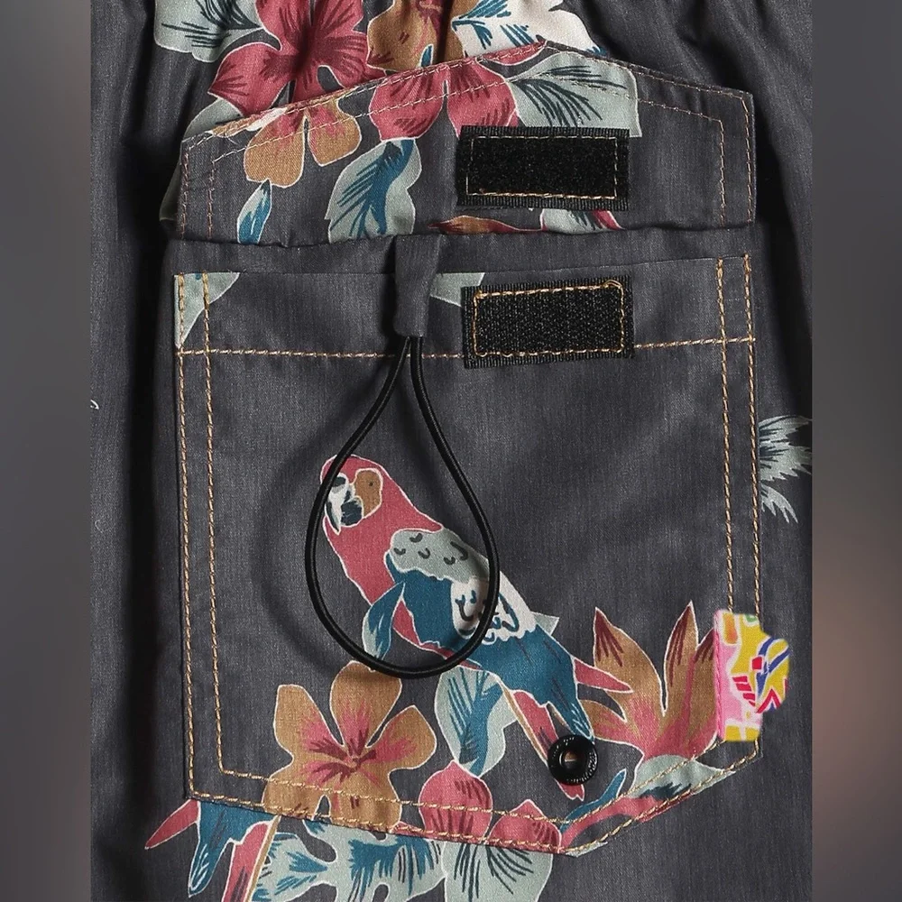 Maamgic ChinoWave Parrot Print Swim Trunks‎ men’s size XL